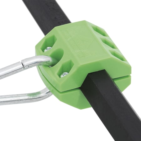 Tool Tethering System, 1/2 X 3/4 Press Block, HDPE, Green